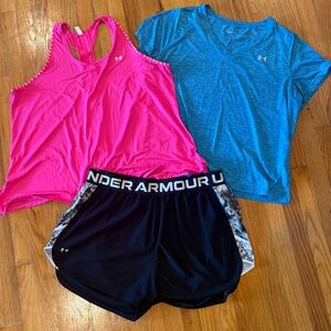 Under Armour Set - tank, short sleeve, shorts